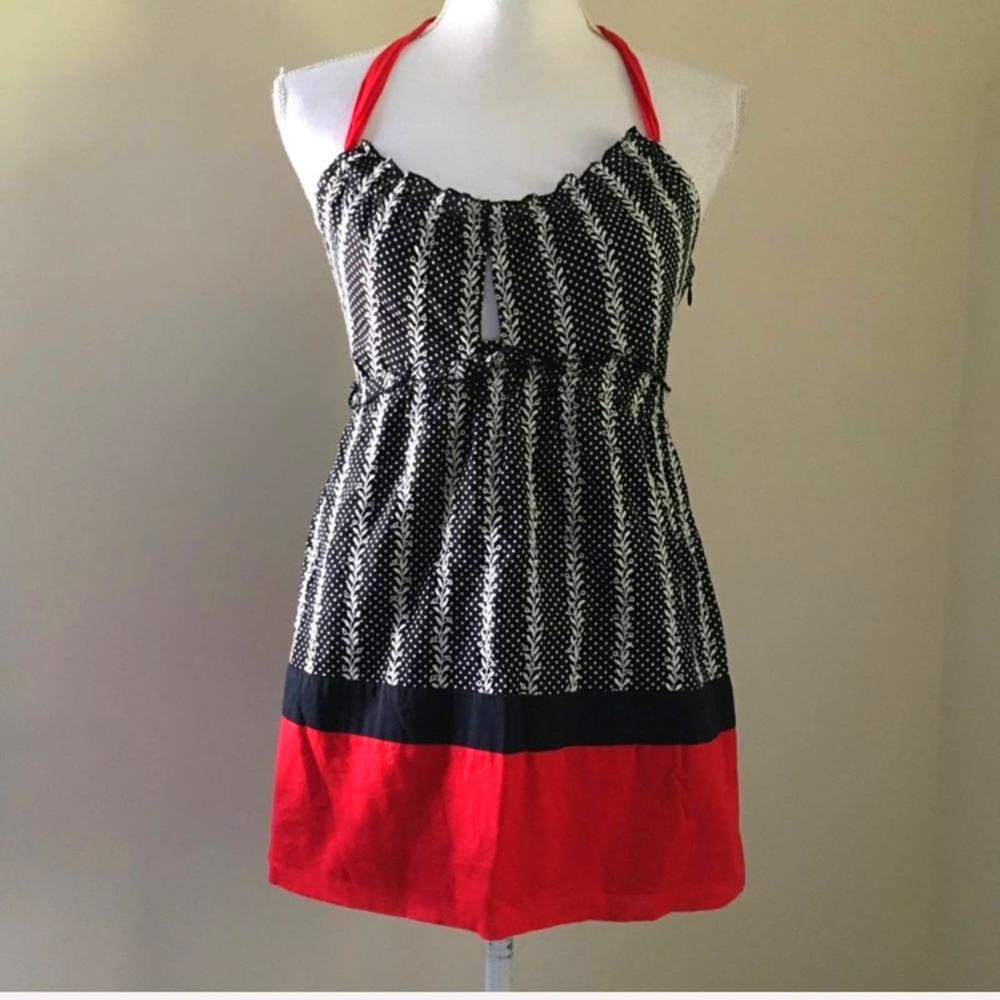 Anthropologie TOCCA Embroidered Keyhole Halter Top 2